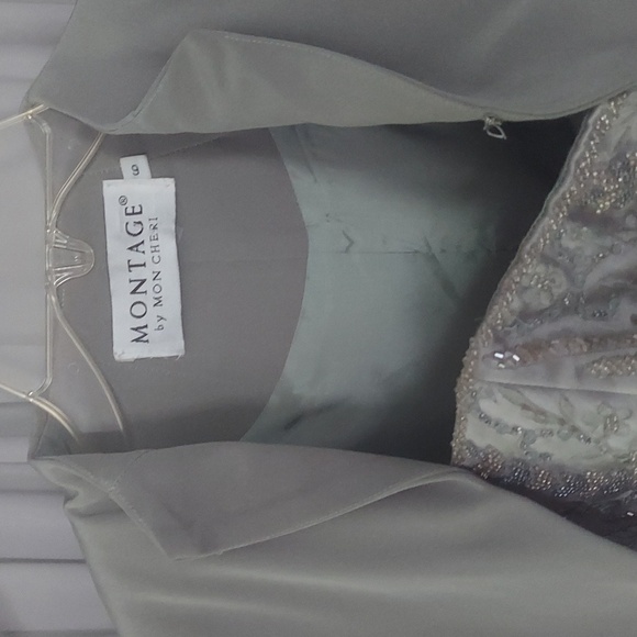 Montage Mon Cheri Beaded Corset Top A-Line Formal Dress With Jacket Size 6 - Picture 9 of 10